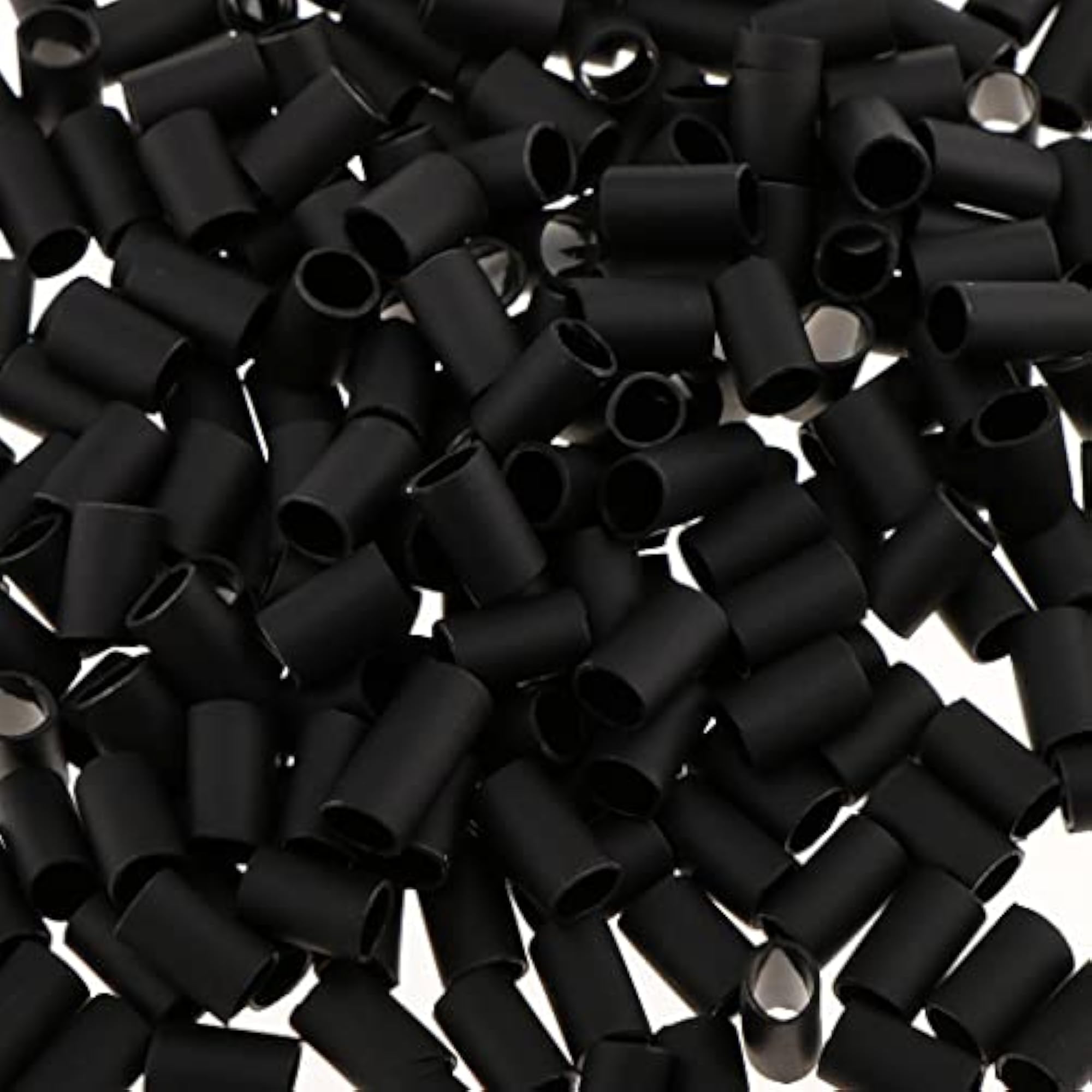 200PCS Glue Lined Heat Shrink Tubes for Hair Extensions, Black